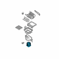 OEM Hyundai Santa Fe Motor & Fan Assembly-A/C Blower Diagram - 97113-A9010