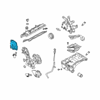 OEM 2003 Infiniti Q45 Cover Assembly-Valve Timing Diagram - 13041-AR000