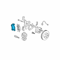 OEM 2003 Buick Rendezvous Bracket, Front Brake Caliper Diagram - 88967252