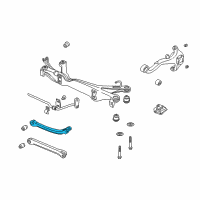 OEM 2003 Saturn LW300 Rear Lower Control Arm Assembly Diagram - 9231141