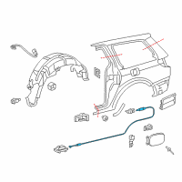 OEM 2017 Toyota Sienna Release Cable Diagram - 77035-08020