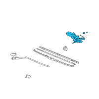 OEM Acura Motor Assembly, Rear Windshield Wiper Diagram - 76700-S3V-A01