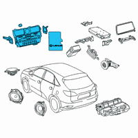 OEM Lexus RX350L Cover Sub-Assembly, Navigation Diagram - 86804-48J10