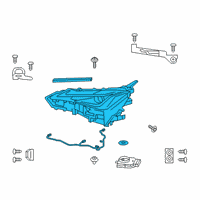 OEM Lexus UX250h Headlamp Unit With Gas Diagram - 81145-76270