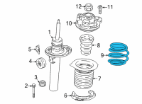 OEM 2020 BMW X3 Coil Springs Diagram - 31336884935
