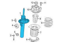 OEM 2019 BMW X4 Front Right Spring Strut Diagram - 31-31-6-871-780