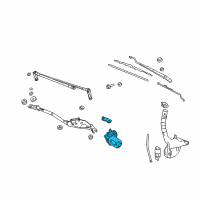 OEM 2004 Pontiac Grand Prix Wiper Motor Diagram - 19120756