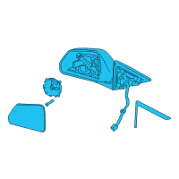 OEM Cadillac CTS Mirror Assembly Diagram - 25828084