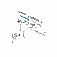 OEM 2002 Nissan Altima Windshield Wiper Arm Assembly Diagram - 28886-8J000