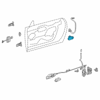 OEM 2002 Ford Thunderbird Handle, Outside Diagram - 1W6Z-7622405-AAA