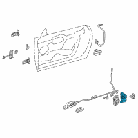OEM Ford Thunderbird Door Latch Assembly Diagram - F5LZ5421813AB