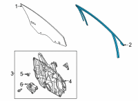 OEM 2021 Ford Escape RUN - DOOR GLASS Diagram - LJ6Z-7821596-E