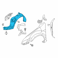 OEM 2010 Mercury Milan Fender Liner Diagram - AH6Z-16103-A