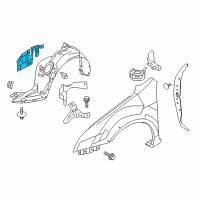 OEM Mercury Milan Splash Shield Diagram - 6E5Z-16102-B