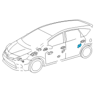OEM 2016 Toyota Sienna Side Sensor Diagram - 89831-08050