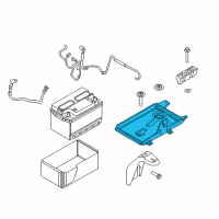 OEM Lincoln MKZ Battery Tray Diagram - 7H6Z-10732-A