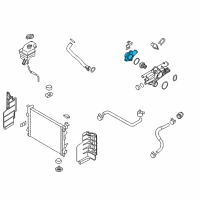 OEM 2014 Kia Optima Fitting Assembly-COOLANT Diagram - 256302G650