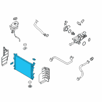 OEM 2014 Kia Optima Radiator Assembly Diagram - 253104R001