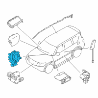 OEM Infiniti QX80 Steering Air Bag Wire Assembly Diagram - B5554-1LL9A