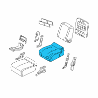 OEM 2010 Dodge Ram 3500 Front Seat Cushion Diagram - 1QA42BD3AA