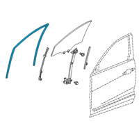 OEM 2020 Acura RDX Runchannel, Left Front Diagram - 72275-TJB-A01