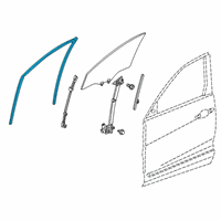 OEM 2019 Acura RDX Runchannel, Left Front Diagram - 72275-TJB-A01