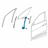 OEM 2021 Acura RDX Regulator, Front R Door Diagram - 72210-TJB-A01