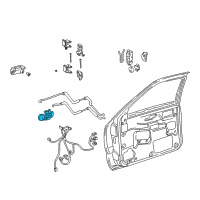 OEM 2000 Oldsmobile Bravada Handle Asm-Front Side Door Inside Diagram - 15746181