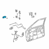 OEM 2000 GMC Sonoma Handle, Outside Diagram - 15202911