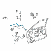 OEM 2000 GMC Sonoma Rod Asm-Front Side Door Locking Diagram - 15102096