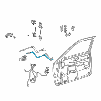 OEM 1994 Chevrolet S10 Rod Asm-Front Side Door Locking Diagram - 15728939