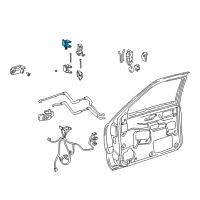OEM 2002 Chevrolet S10 Hinge Kit, Rear Side Door Upper (Body Side) - RH Diagram - 12477884