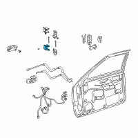 OEM 1999 GMC Sonoma Hinge Kit-Rear Side Door Lower Body Side Diagram - 15981566