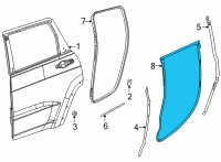 OEM Jeep Wagoneer WEATHERST-REAR DOOR OPENING Diagram - 68406318AH