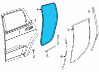 OEM 2022 Jeep Wagoneer W/STRIP-Rear Door Body Mounted Diagram - 68498157AA