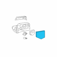 OEM Mercury Mirror Glass Diagram - 6L5Z-17K707-B