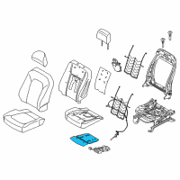 OEM Ford F-350 Super Duty Seat Cushion Heater Diagram - JL3Z-14D696-H