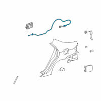 OEM 2010 Toyota Corolla Release Cable Diagram - 77035-12520