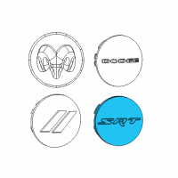 OEM Dodge Durango Wheel Center Cap Diagram - 5QW99NTSAA