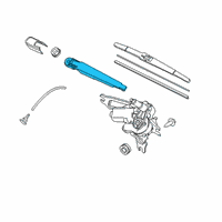 OEM Hyundai Venue Rear Window Wiper Arm Assembly Diagram - 98811-F9000