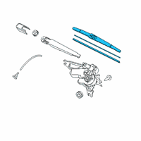 OEM 2022 Hyundai Tucson Rear Wiper Blade Assembly Diagram - 98850-H9000