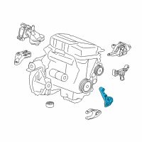 OEM 2018 Chevrolet Cruze Transmission Mount Bracket Diagram - 13389379