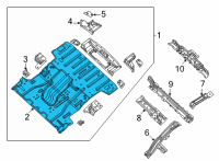 OEM 2022 Jeep Grand Wagoneer Floor Pan Diagram - 68425115AC