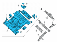 OEM 2022 Jeep Wagoneer PAN-REAR FLOOR Diagram - 68425104AC