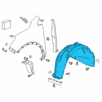 OEM 2018 Buick Envision Fender Liner Diagram - 84033746