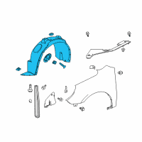 OEM 2011 Chevrolet Equinox Fender Liner Diagram - 23145495