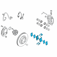 OEM 2016 Hyundai Genesis Front Disc Brake Pad Kit Diagram - 58101-B1A20