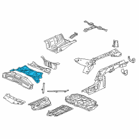 OEM Honda Insight Floor, FR. Middle Diagram - 65531-TM8-A00ZZ