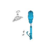 OEM 2013 Hyundai Equus Strut Assembly, Front, Left Diagram - 54605-3N517