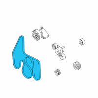 OEM Ford E-350 Club Wagon Serpentine Belt Diagram - 3C2Z-8620-AB